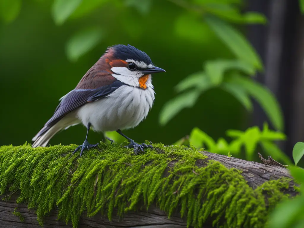 Imagen de casa para aves con techo rojo y perchas para pájaros posados. Perfecto hogar acogedor para nuestros amigos plumíferos ?. Descubre diferentes usos de las casas de pájaros en el jardín.