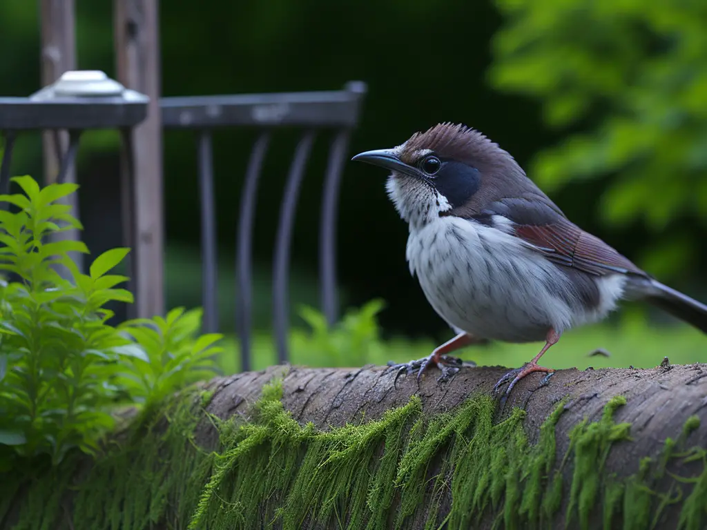 Imagen de la naturaleza en la mañana con aves cantando al amanecer.