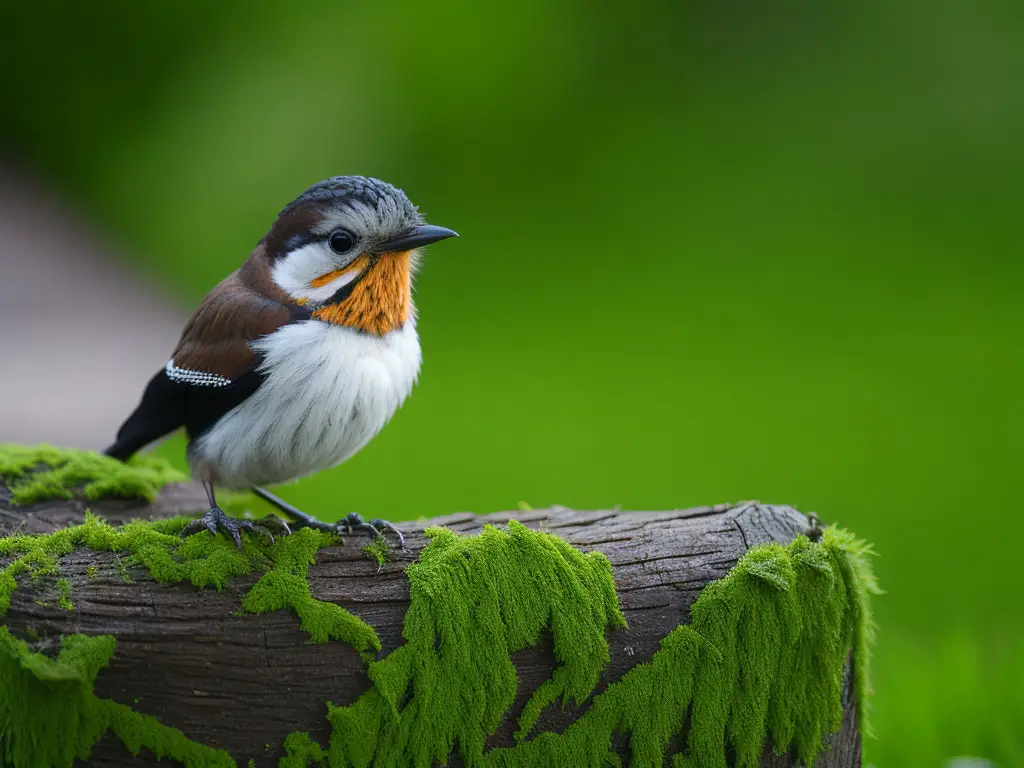 Imagen del pájaro carpintero cantando en la naturaleza