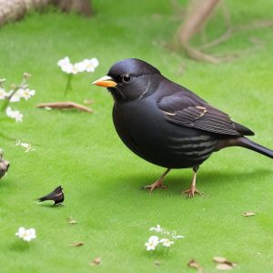 Imagen relacionada con el lenguaje de las aves, mostrando a un pájaro en su hábitat natural ? Aprende a interpretar su comportamiento y descubre el secreto de la comunicación aviar.