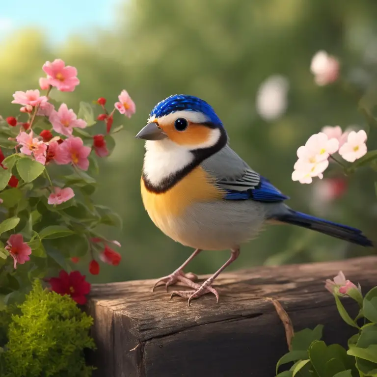 Un hermoso pájaro colorido posado en una rama, candidato al título del pájaro más lindo del mundo.