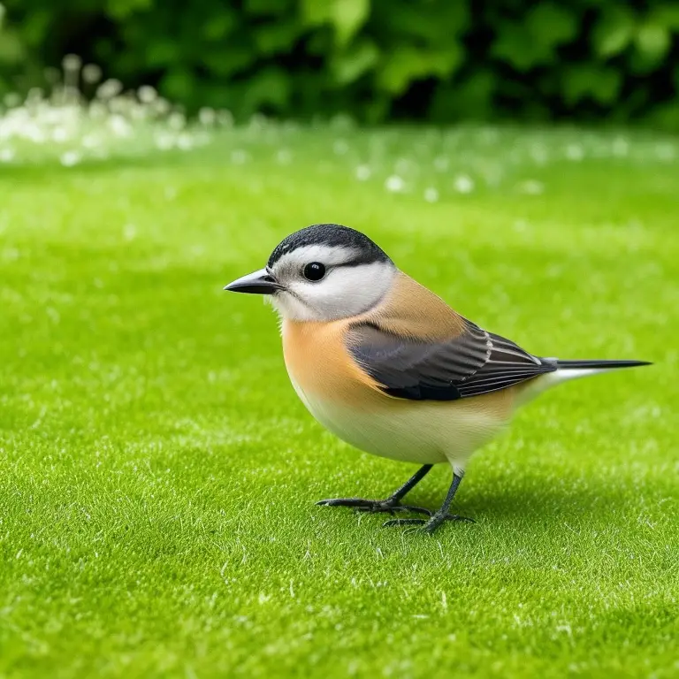 Imagen de varias aves en un jardín, incluyendo un colibrí, una golondrina y un gorrión. Descubre la biodiversidad de aves en tu jardín y aprende qué clase de pájaros habitan en tu hogar.