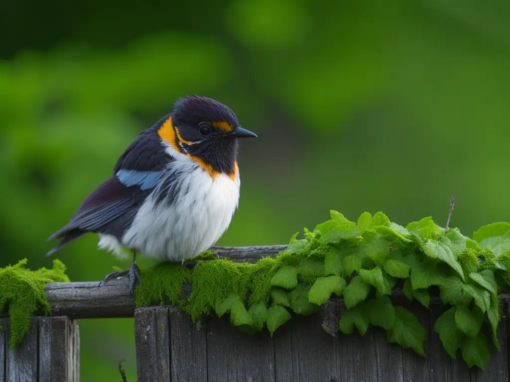 Alt text: Imagen de un Pájaro Campanero Blanco cantando sorprendentemente en su hábitat natural.