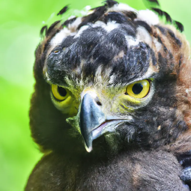 Aguila Crestada cazando