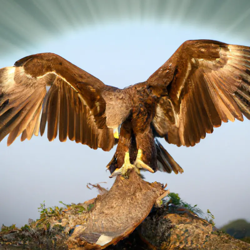 Águila cazando.