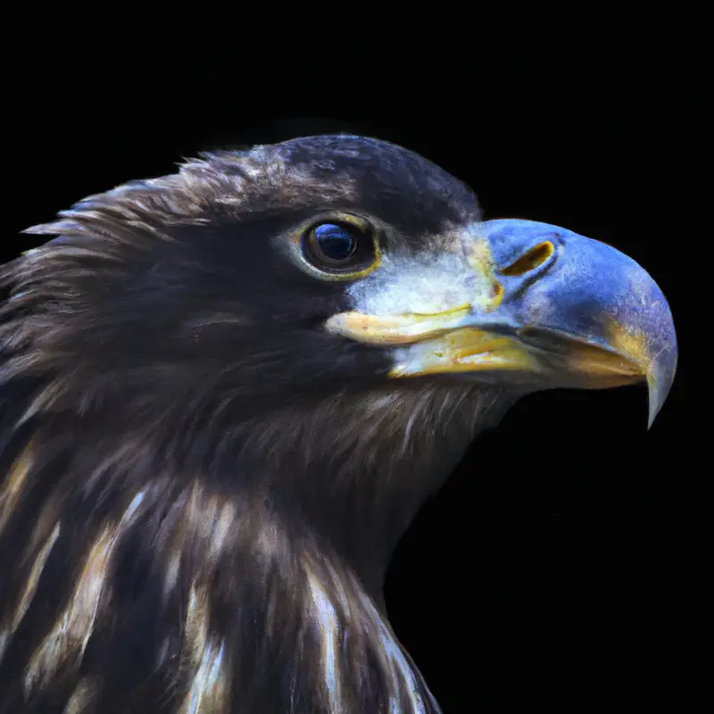 Águila pescadora buceando.