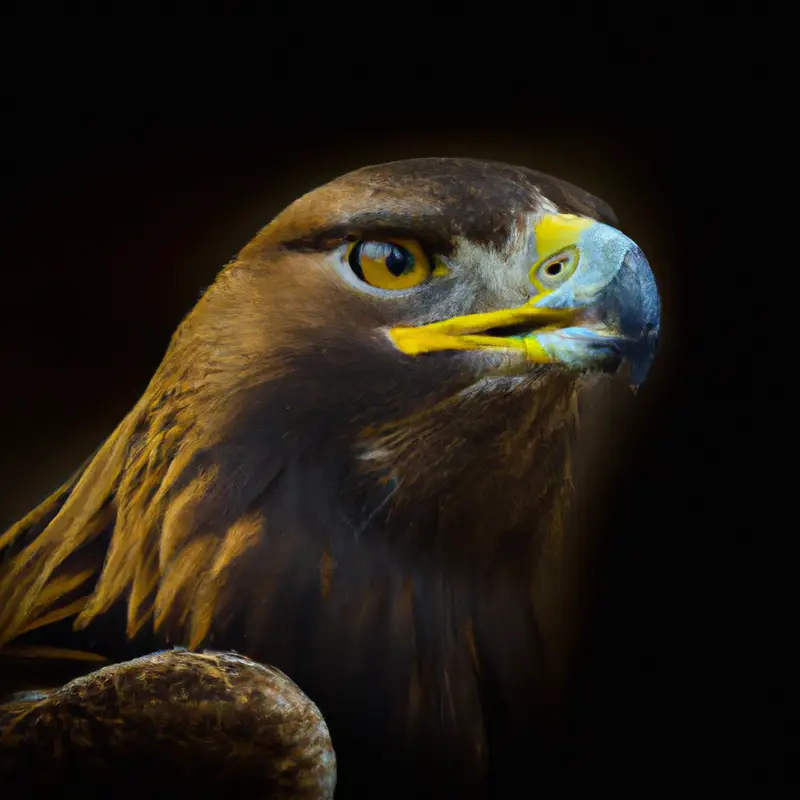 Águila real cazando.