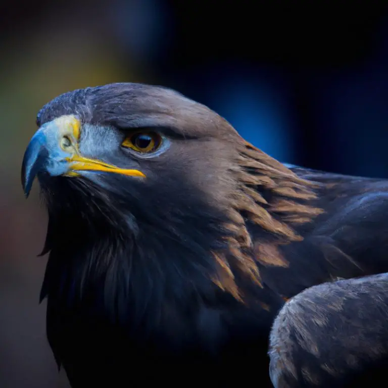 Águila real sobrevolando.