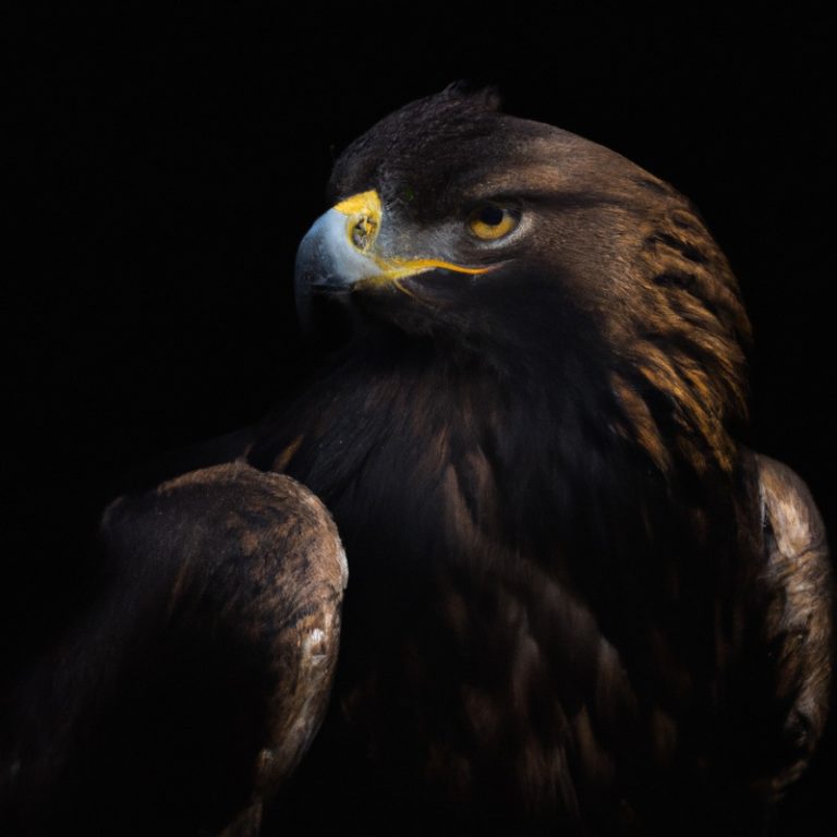 Águila real volando.