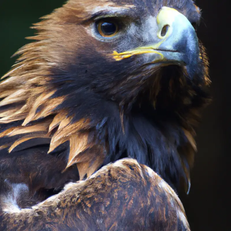 Águila real volando.