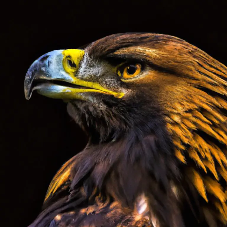 Águila real volando.