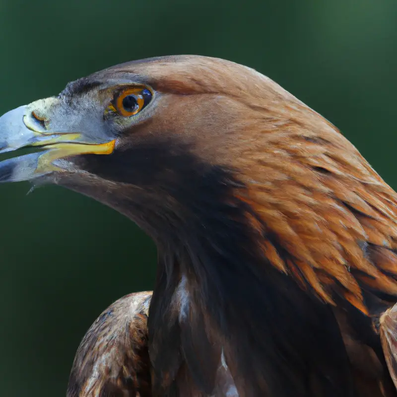 Águila real volando.