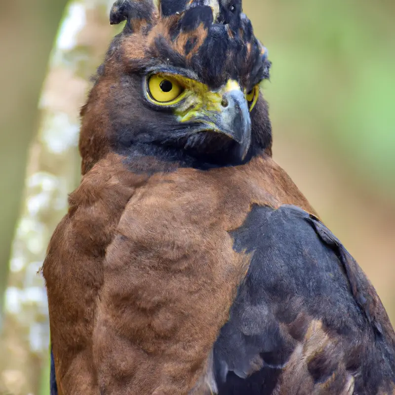 Crias del aguila crestada.