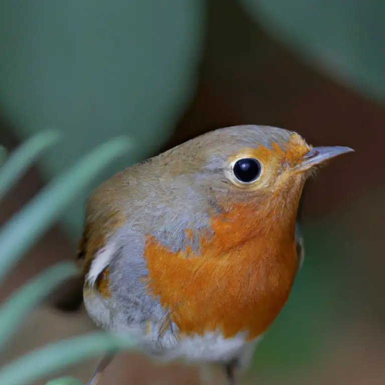 Petirrojo europeo posado