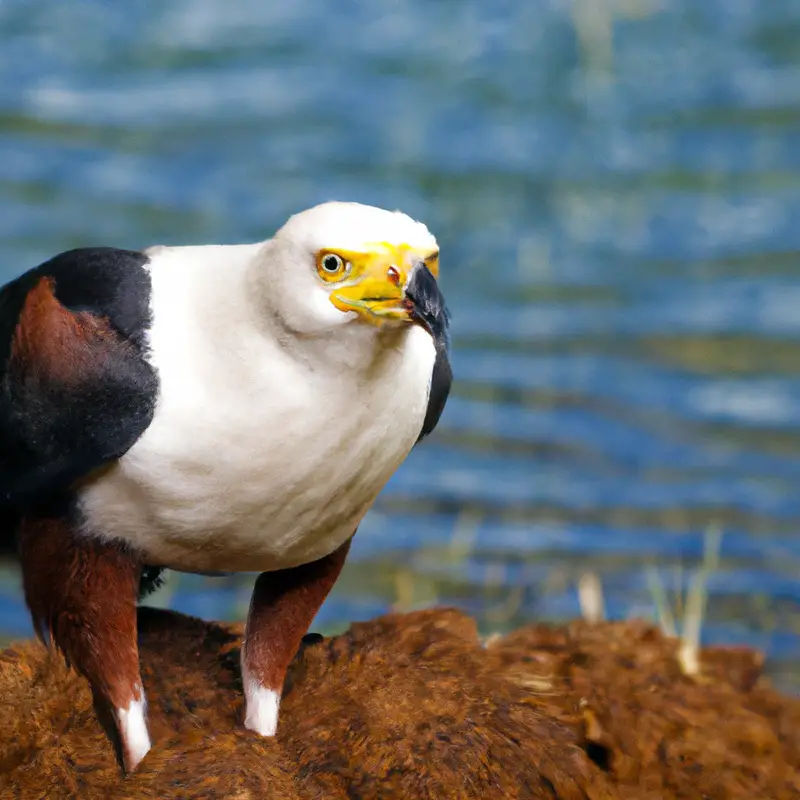 Águila Pescadora Africana volando.