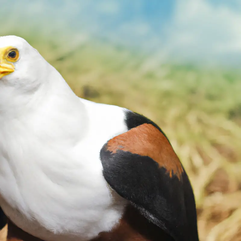 Cortejo águila pescadora africana.