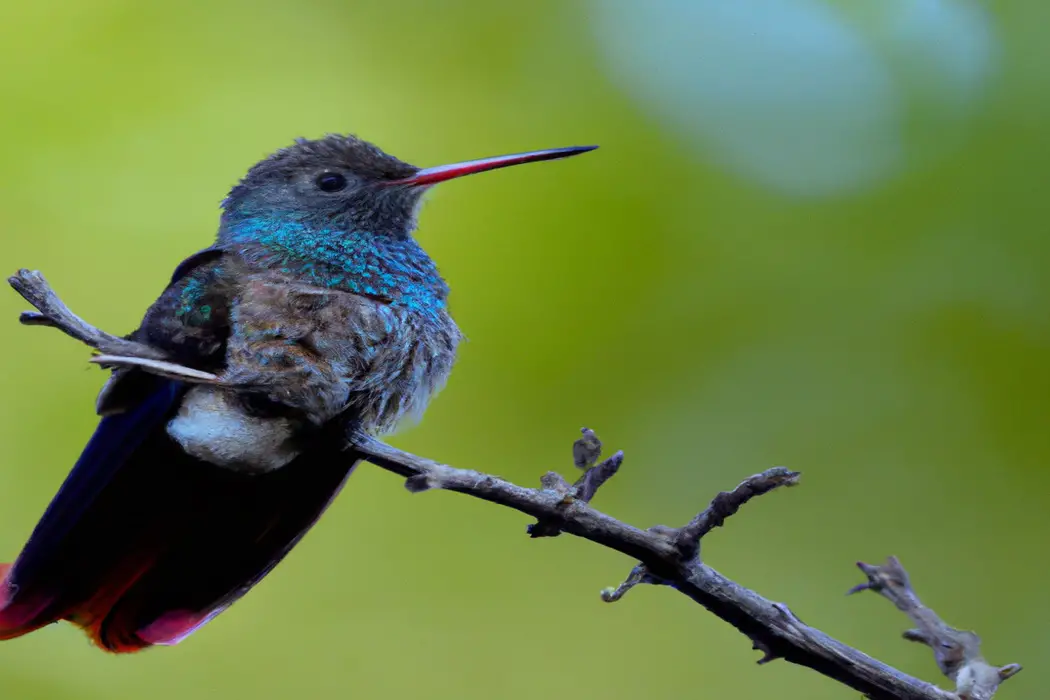 Colibrí en flor.