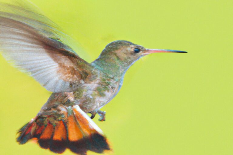 Colibríes cortejando.