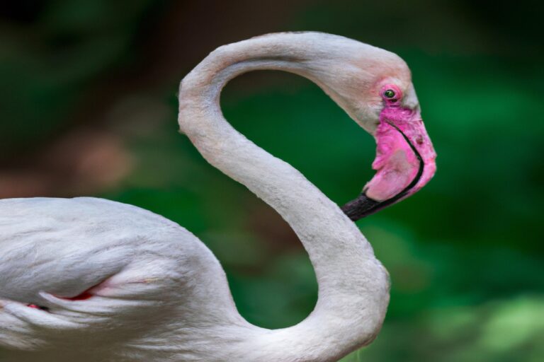 Dos flamencos volando.