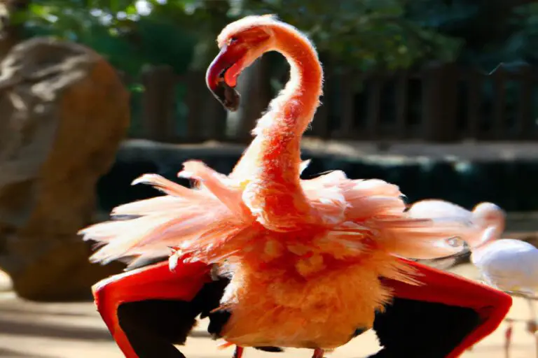 Flamenco en vuelo.