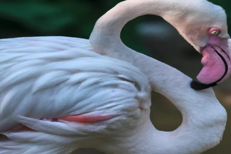 Flamencos rosados en humedales.