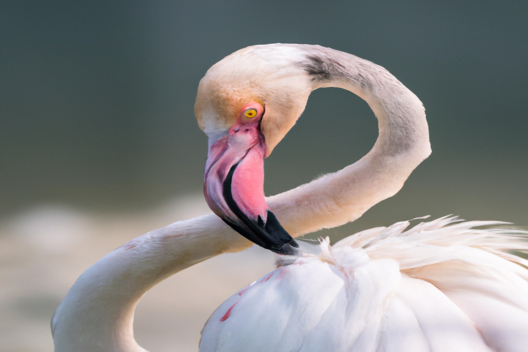 Flamingos en humedal
