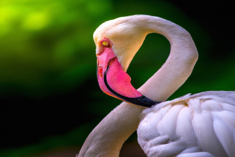 Hermoso flamenco rosa. (Beautiful pink flamingo.)