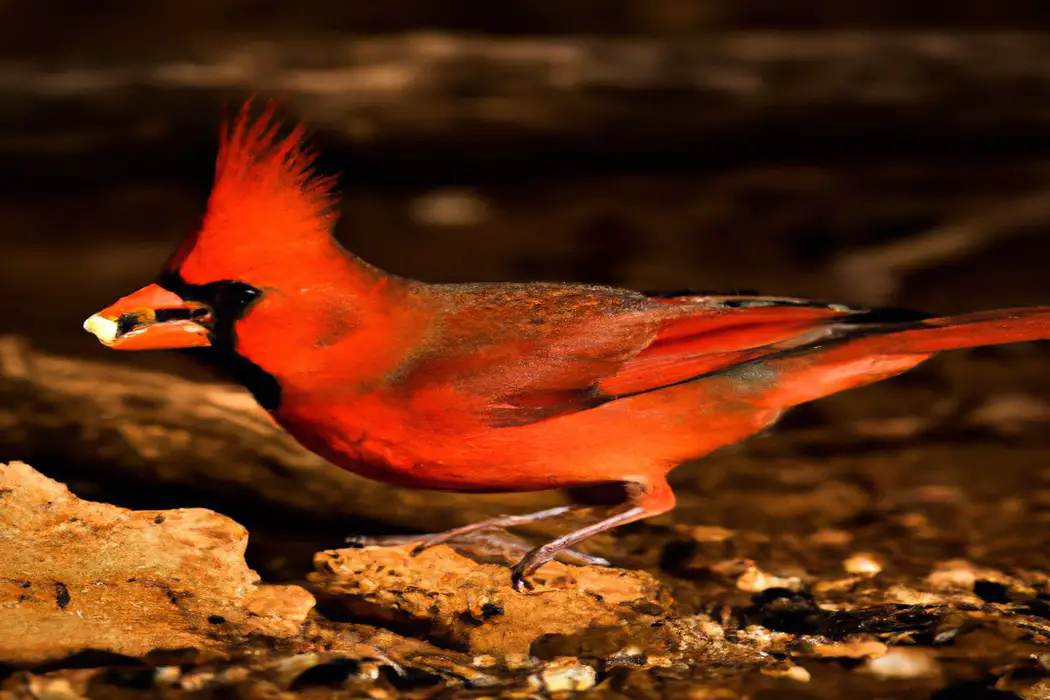 Plumaje cardenal: rojo vibrante.